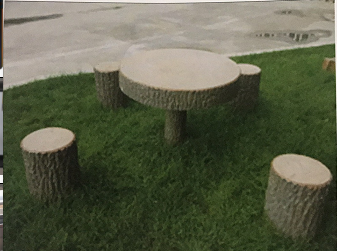 仿木圆桌凳