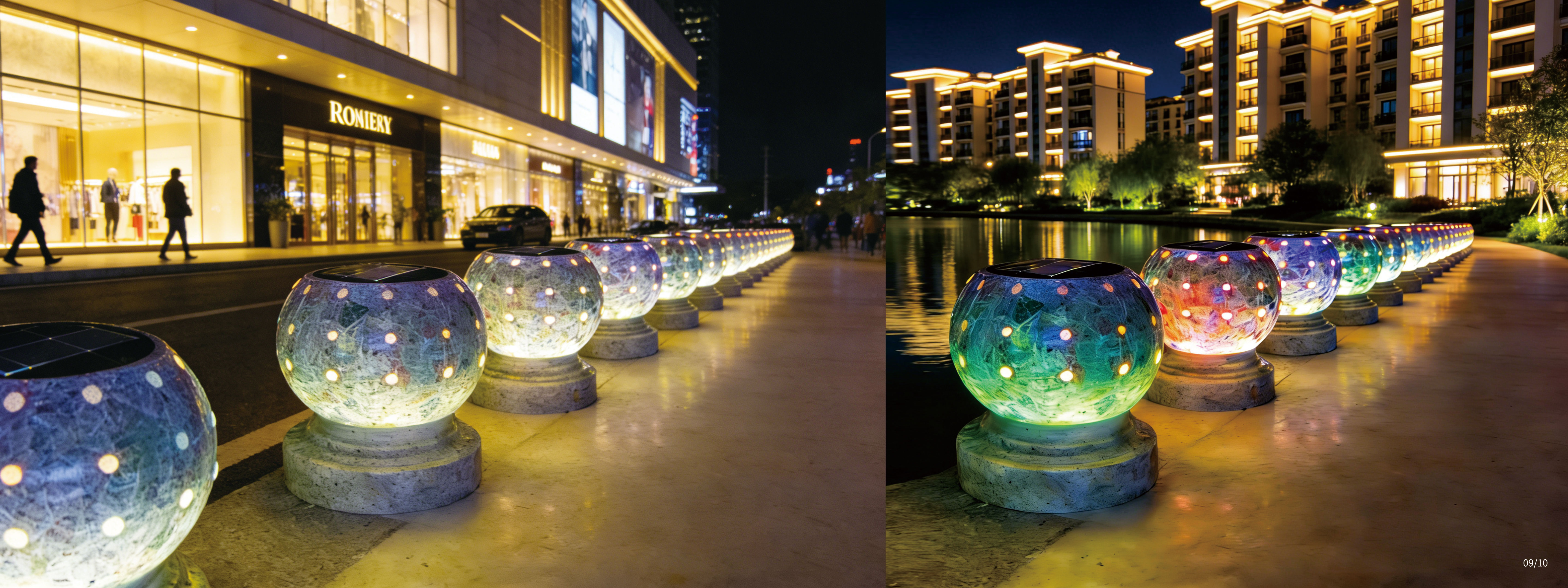 智能幻彩发光防撞球