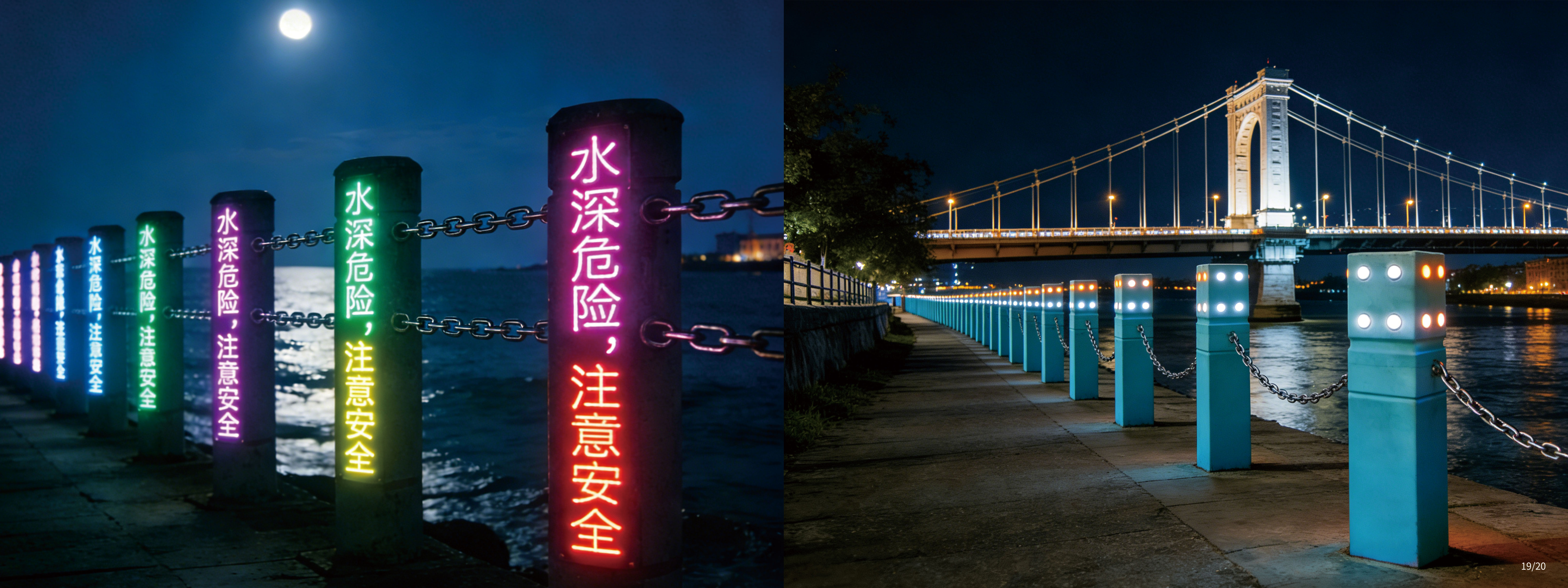 智能幻彩发光防撞柱