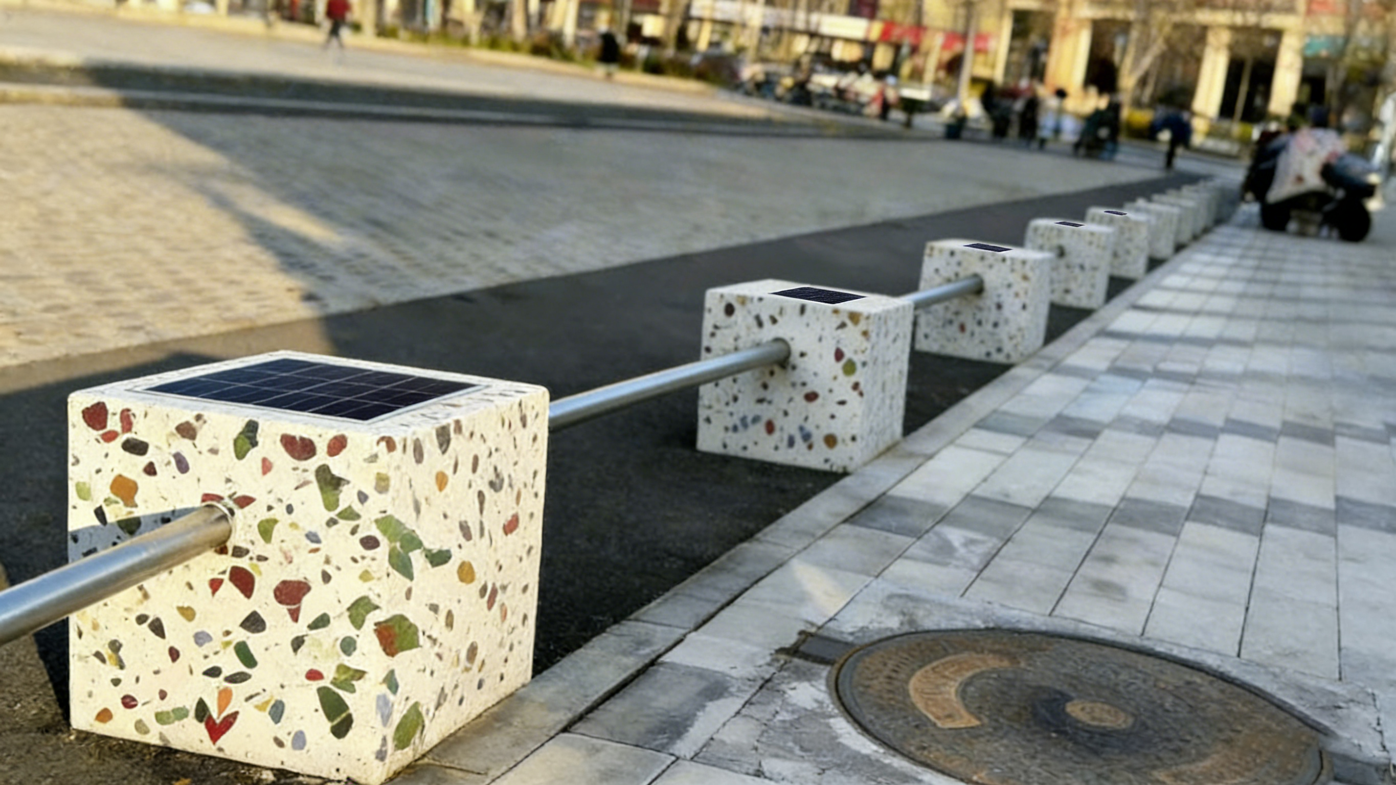 智能幻彩发光隔离墩-方形