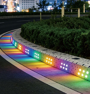 智能幻彩发光路沿石