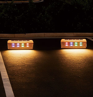 智能幻彩发光车位挡车器