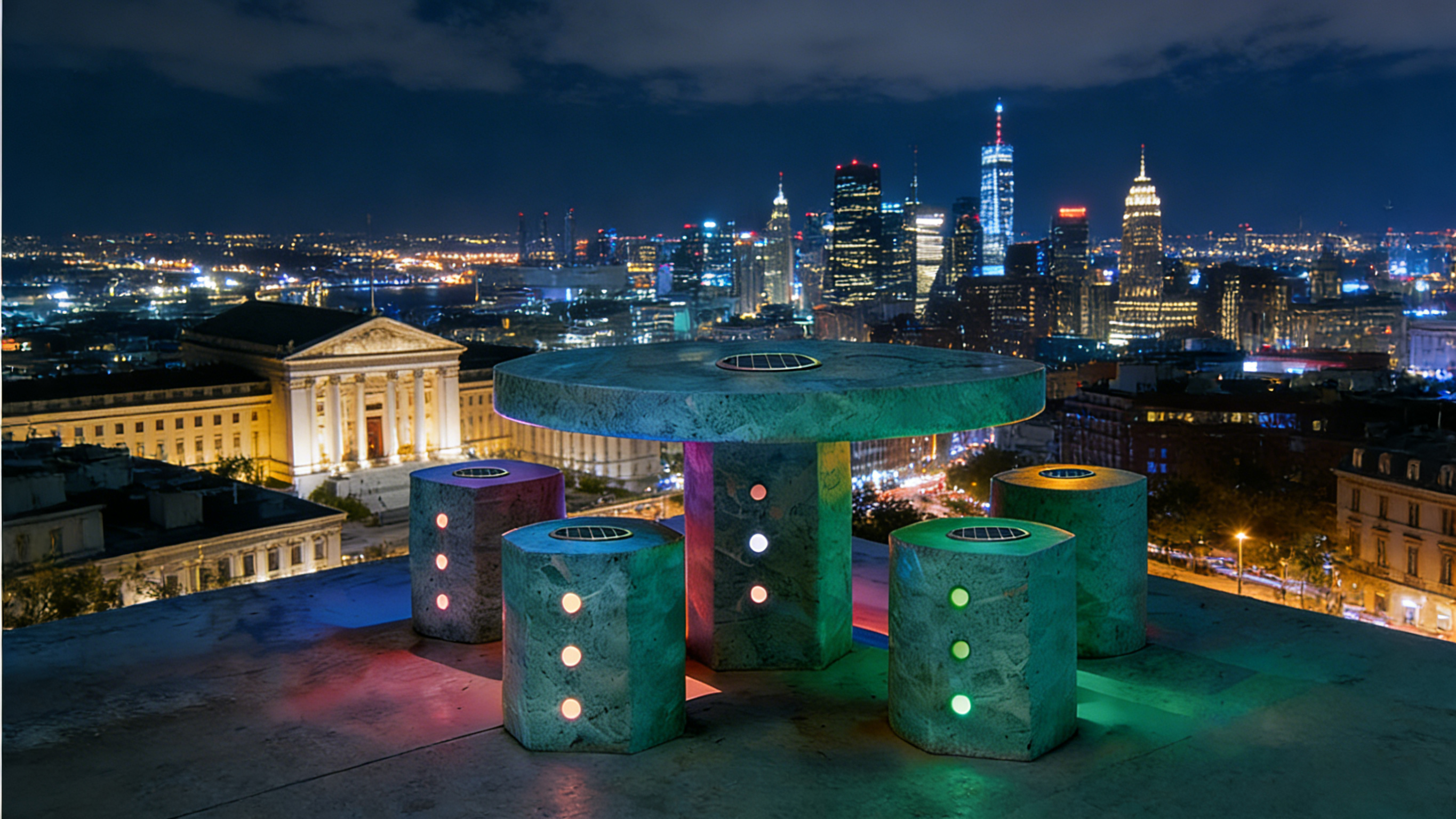 智能幻彩发光桌凳