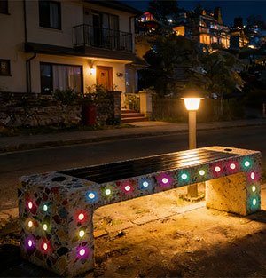 智能幻彩发光凳