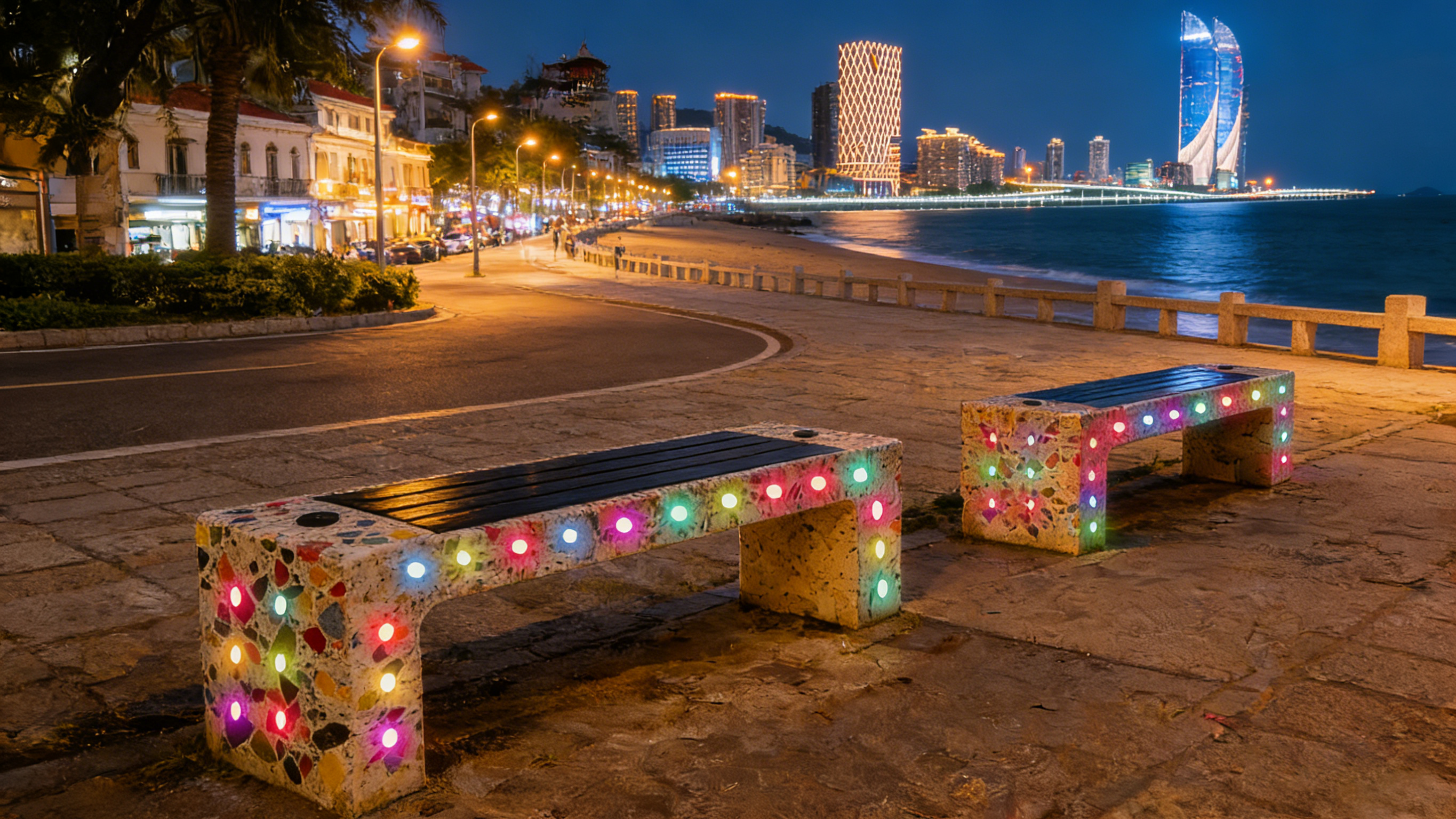 智能幻彩发光凳